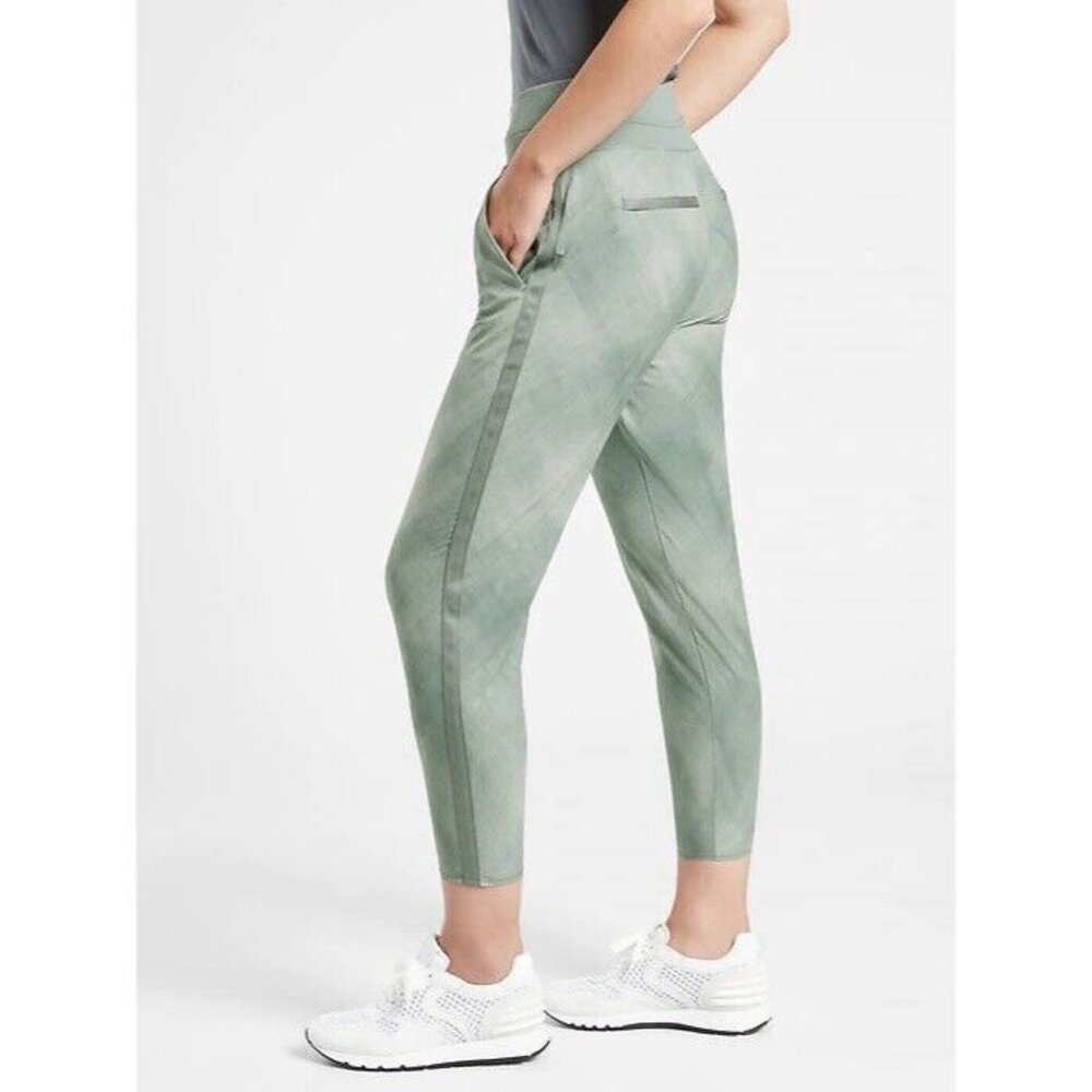 Athleta Nolita Print Slim Tapered Cropped Pants (Size 20) Active Casual Comfort